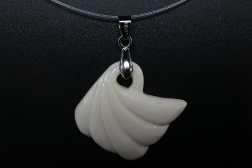 35x32mm Buffalo Bone Carved Designer Bead Pendant [z5466]