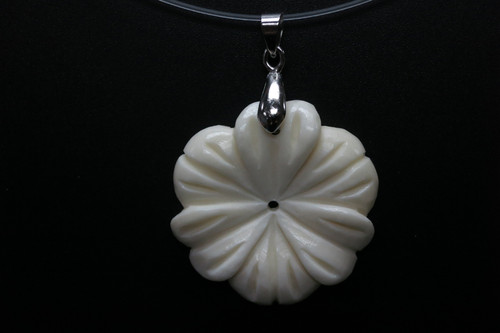 30x30mm Buffalo Bone flower Designer Bead Pendant [z5701]