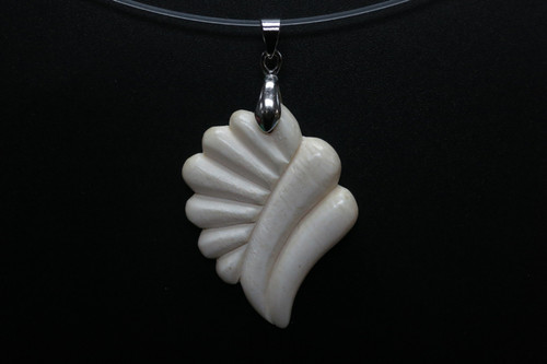 28x36mm Buffalo Bone Designer Bead Pendant [z5725]