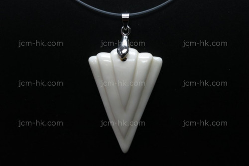 28x42mm Buffalo Bone Carved Designer Bead Pendant [z7008]