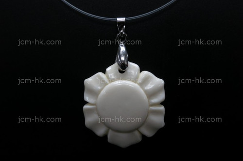 30x30mm Buffalo Bone flower Designer Bead Pendant [z7069]