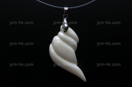 22x45mm Buffalo Bone Carved Designer Bead Pendant [z7084]