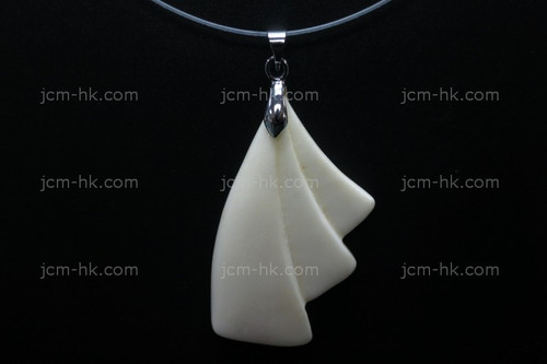 25x42mm Buffalo Bone Designer Designer Bead Pendant [z7115]