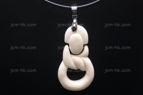 28x52mm Buffalo Bone Dangling Designer Bead Pendant [z7153]