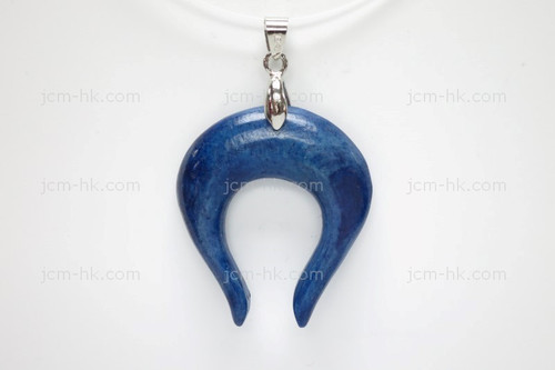 35x38mm Buffalo Bone Designer Bead Pendant, Natural Dyed [z7244]