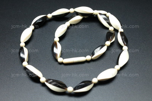 16x8mm Buffalo Bone Necklace 18" [z7577]