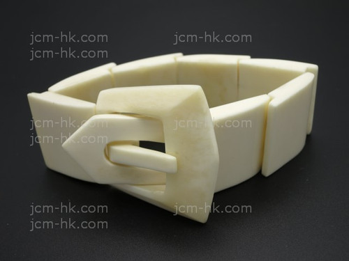 25mm Buffalo Bone Elastic Bracelet. [z7866]