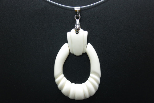 35x50mm Buffalo Bone Dangling Designer Bead Pendant [z8330]