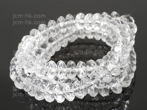 6x4mm Crystal Faceted Rondelle Beads 15.5" synthetic. [sc2a5]