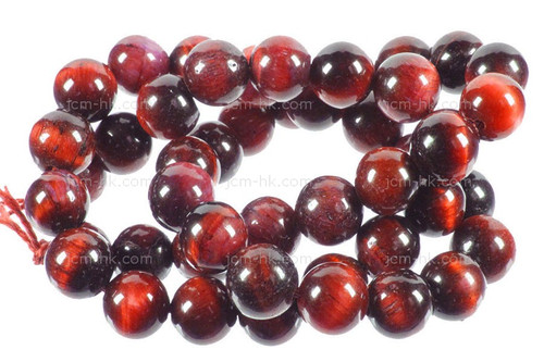 10mm Red Tiger Eye Round Beads 15.5" natural [10d6]