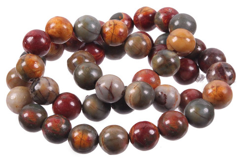 8mm Petrified Wood Agate round beads 15.5" natural [8r38]