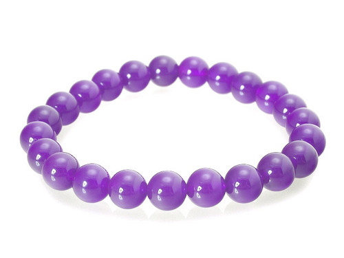 6mm Natural Amethyst Elastic Bracelet 6.6" [m2b]