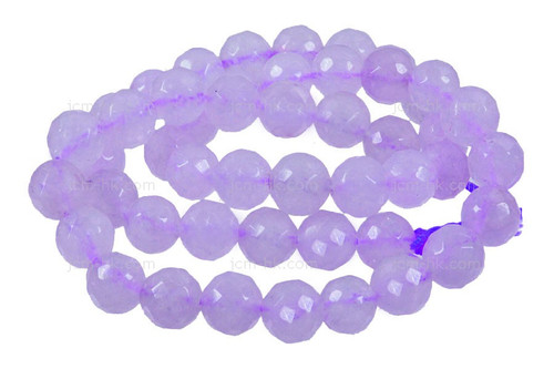10mm Sky Quartz Faceted Round Beads 15.5" dyed [c10b6]