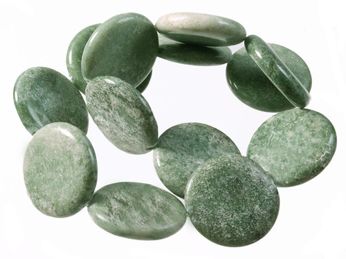 30mm China Jade Coin Beads 15.5" natural [wa278]