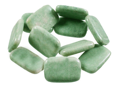 25x35mm China Jade Rectangle Beads 15.5" natural [wa280]