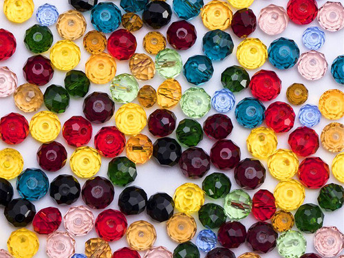 Mix & Match 6x4mm Crystal Faceted Rondelle 100 Beads [xu2]