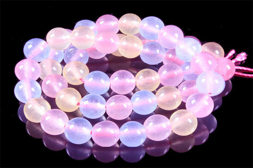 10mm Mix Fusion Ice Quartz Round Beads 15.5" dyed [10r20a]