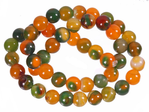 6mm Fusion Stripe Agate Round Beads 15.5" dyed [6f28]