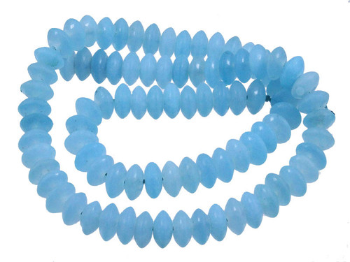 8mm Matte Natural Dyed Amazonite Rondelle Beads 15.5" [s3d51m]