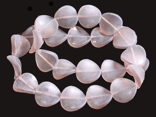 16mm Matte Smoky Topaz Twisted Beads 15.5" synthetic [u87a8m]