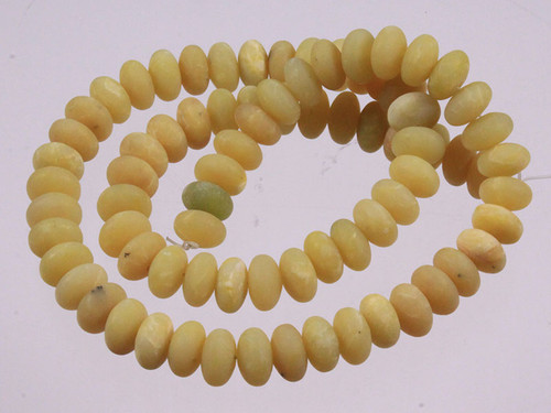 10mm Matte Olivine Jade Rondelle Beads 15.5" natural [wa267m]