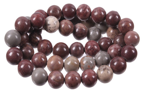 12mm Leopard Skin Jasper Round Beads 15.5" natural [12b16]