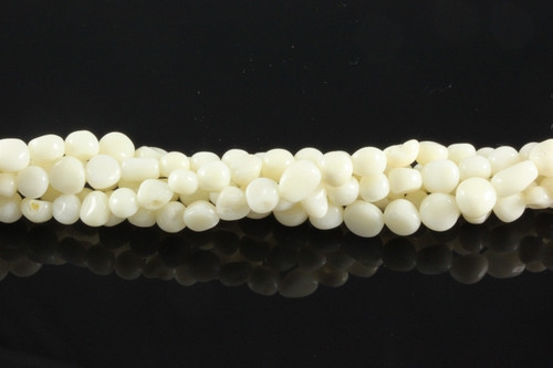 6mm White Coral Nugget Beads 15.5" natural [k11w]