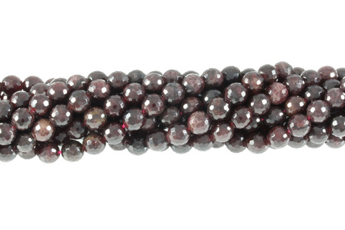 8mm Garnet Faceted Round beads 15.5" [m115]