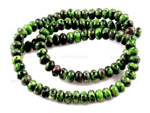 6mm Ruby Zoisite Rondelle Beads 15.5" dyed [h3r1-6]