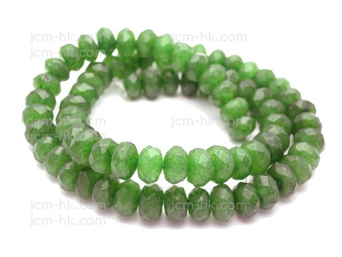 8mm BC Color Jade Faceted Rondelle Beads 15.5" dyed [h6c48-8]