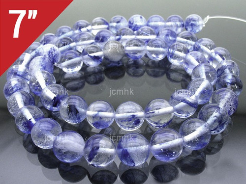 10mm Blueberry Quartz Round Loose Beads About 7" synthetic [i10a42]