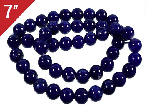 10mm Lapis Jade Round Loose Beads About 7" dyed [i10b5l]