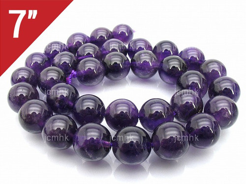 10mm Amethyst Round Loose Beads About 7" dyed [i10d11]