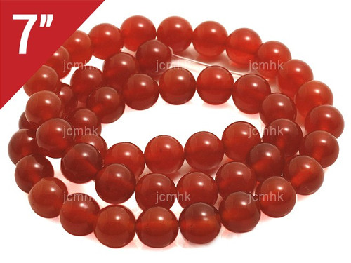 10mm Red Agate Round Loose Beads About 7" heated [i10f10]