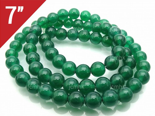 10mm Green Agate Round Loose Beads About 7" dyed [i10f13]