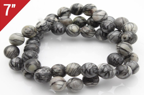 10mm Picasso Agate Round Loose Beads About 7" natural [i10r43]
