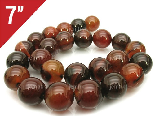 12mm Agate Round Loose Beads About 7" natural [i12d30]