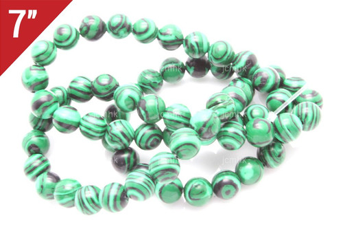 4mm Green Malachite Round Loose Beads About 7" synthetic [i4r37]