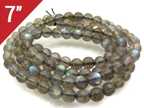 4mm Labradorite Round Loose Beads About 7" natural [i4r40]