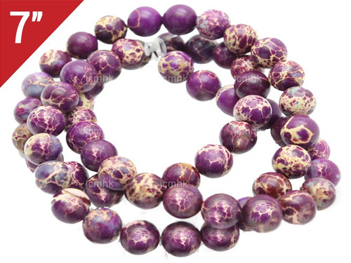 4mm Purple Sea Sediment Round Loose Beads About 7" dyed [i4r55p]