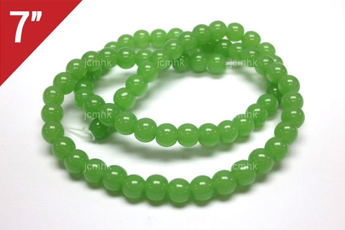 6mm Chrysprase Round Loose Beads About 7" synthetic [i6a71]