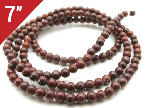 6mm Poppy Jasper Round Loose Beads About 7" natural [i6b22]