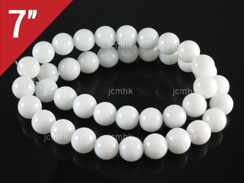 6mm White Obsidian Round Loose Beads About 7" [i6b98]