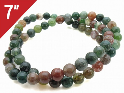 6mm Blood Agate Round Loose Beads About 7" natural [i6d1]