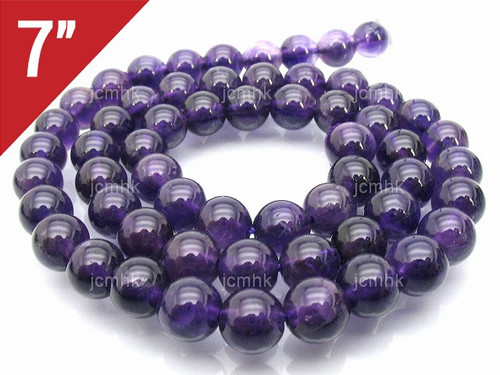 6mm Amethyst Round Loose Beads About 7" dyed [i6d11]