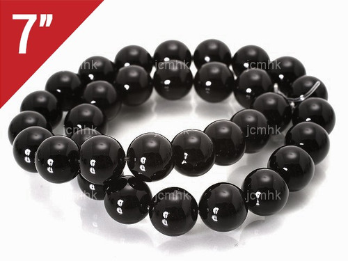 8mm Agate Obsidian Round Loose Beads About 7"reconstituted [i8c67]