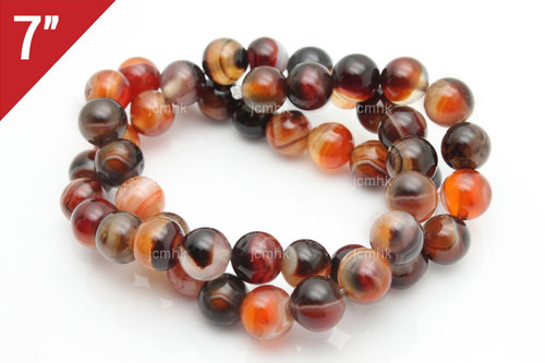 8mm Botswana Agate Round Loose Beads About 7" natural [i8f27]