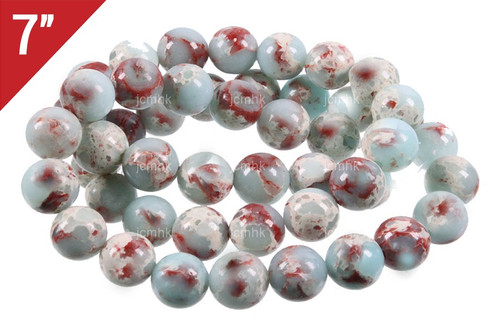 8mm Red Brown Amazonite Round Loose Beads About 7" natural [i8r42]