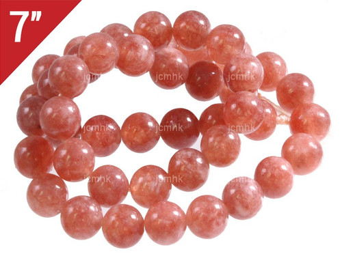 8mm Sunstone Round Loose Beads About 7"Natural Dyed [i8r73]