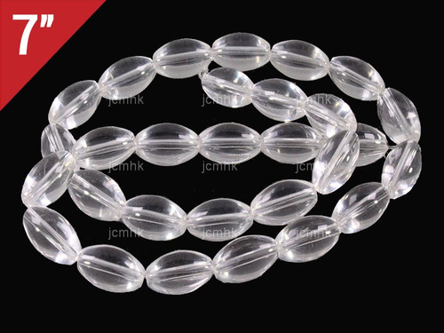 4x6mm Crystal Rice Loose Beads 7" synthetic [iu72a5]